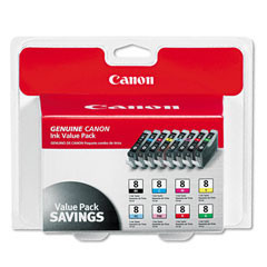 0620B015 | Canon CLI-8 | Original Canon Ink Cartridge Set - Black, Cyan, Green, Magenta, Red, Yellow