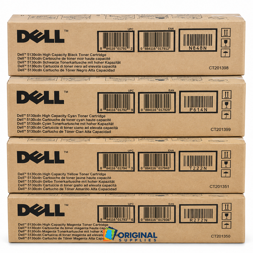 Original Dell 5130cdn High-Yield Toner Set (N848N, P614N, R272N, T222N)