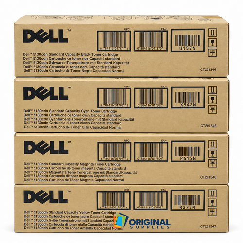 Original Dell 5130cdn Standard Toner Set (U157N, X942N, P615N, R273N)