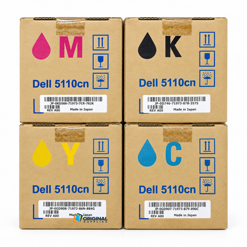 Original Dell 5110cn Standard Toner Set (JD746, GD907, KD566, GD908)