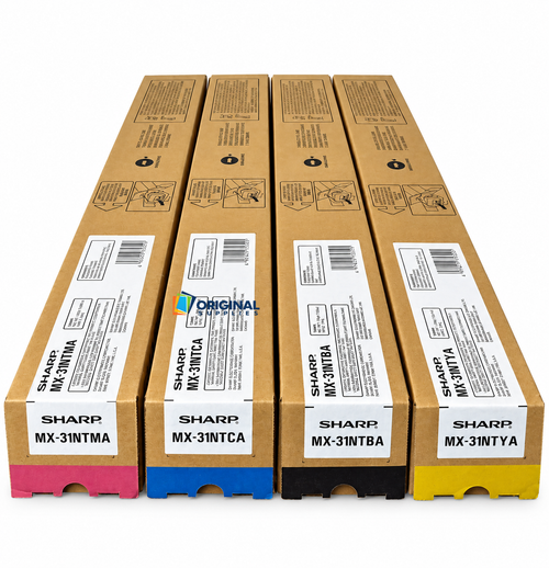 Original Sharp MX-3100 Toner Set (MX31NTBA, MX31NTCA, MX31NTMA, MX31NTYA)