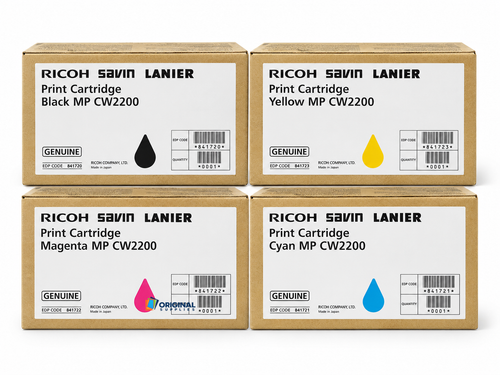 Original Ricoh MP CW2200/CW2201 Ink Set (841720, 841721, 841722, 841723)