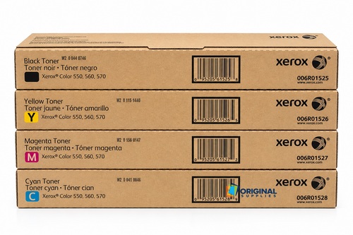 Original Xerox Color 550/560/570 Toner Set (006R01525, 006R01526, 006R01527, 006R01528)