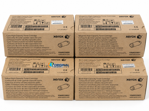 Original Xerox VersaLink C600/C605 High-Yield Toner Set (106R03900, 106R03901, 106R03902, 106R03903)