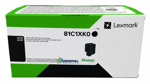 Original Lexmark CX737 Black Extra High-Yield Toner Cartridge (81C1XK0)