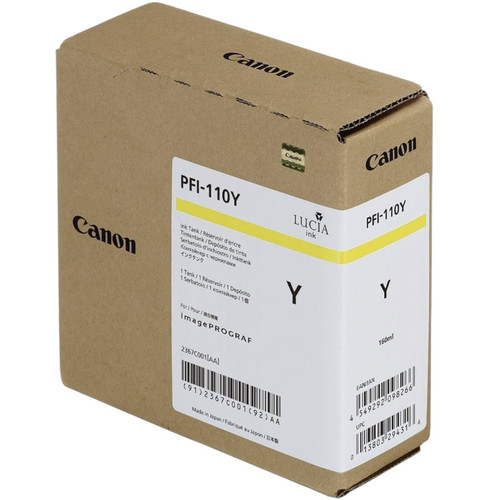 Original Canon® PFI-110 Yellow 160 mL Ink Cartridge (2367C001)