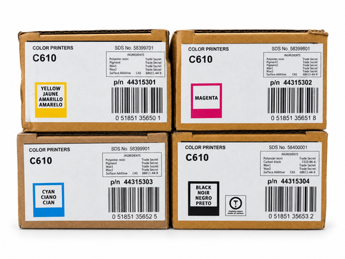 Original Oki C610 Toner Set (44315304, 44315303, 44315302, 44315301)