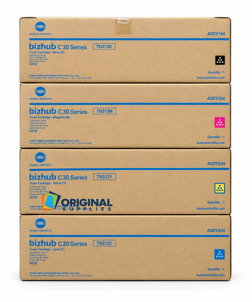 Original Konica Minolta TN313 Toner Set (A06V134, A06V434, A06V334, A06V234)