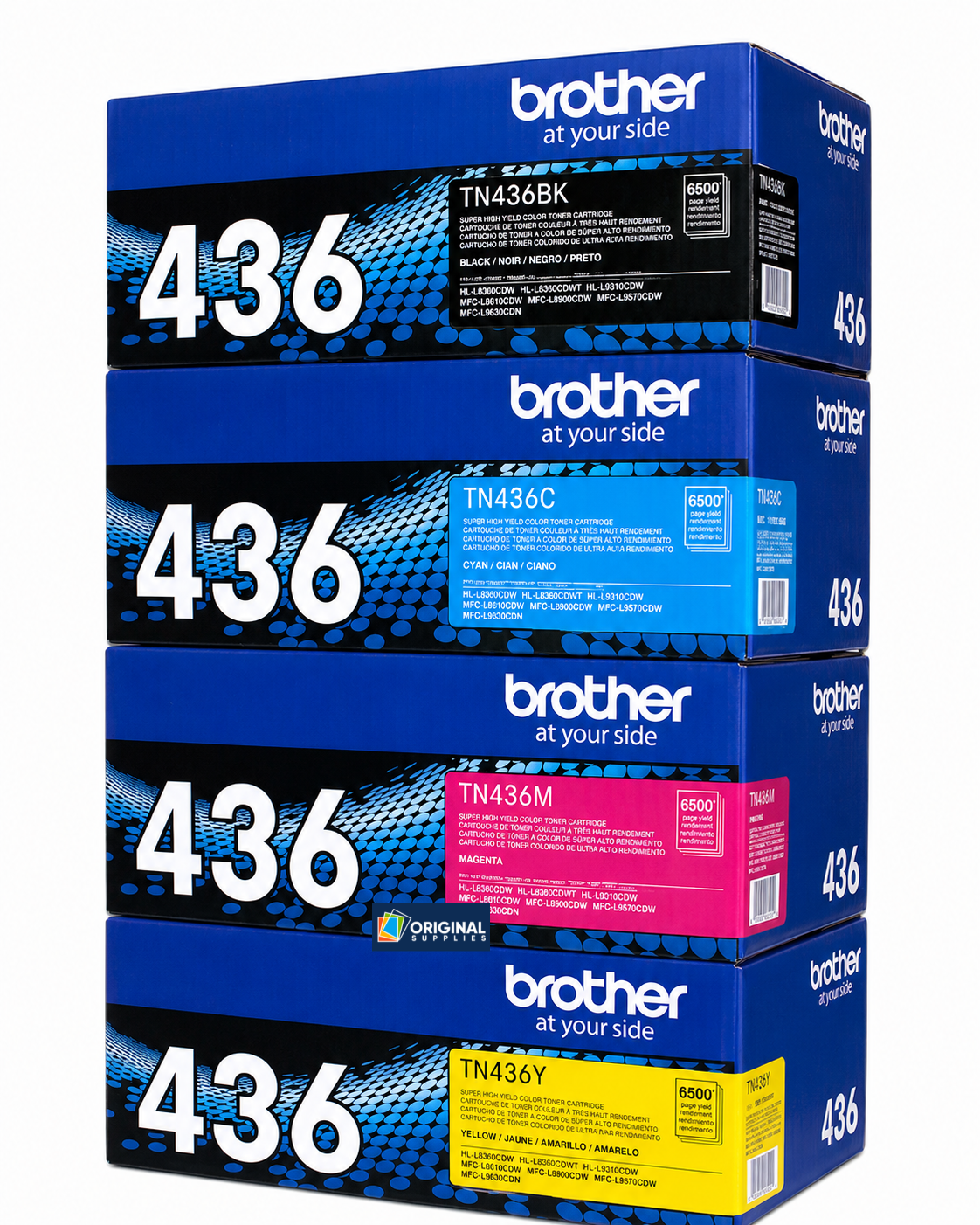 Original Brother TN-436 Super High-Yield Laser Toner Set (TN436BK