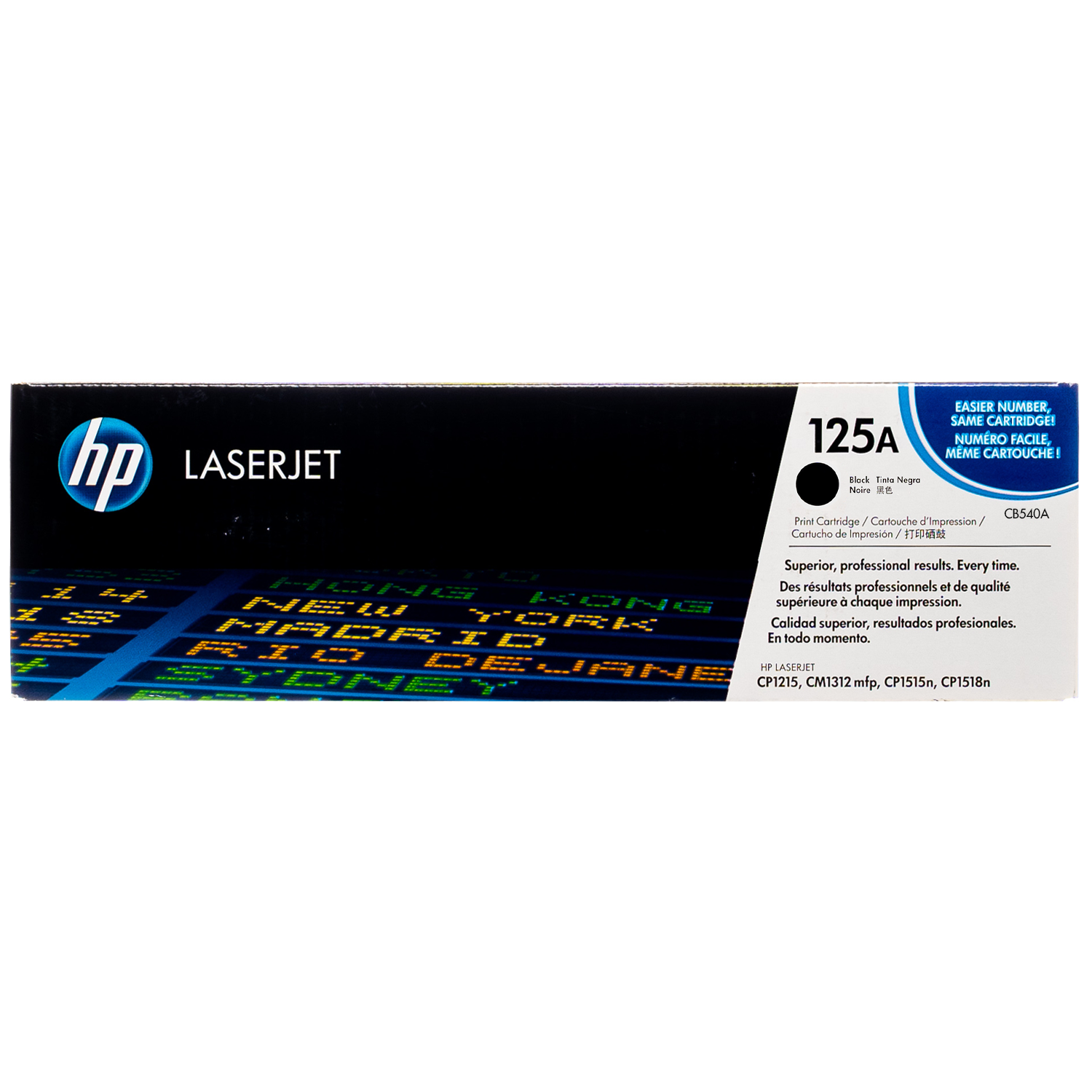 Original 125A Black LaserJet Toner Cartridge (CB540A)