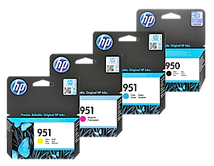 HP 950 951 Original Ink Cartridges Set Black Cyan Magenta Yellow ...