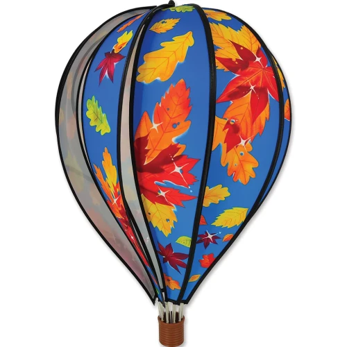 Beautiful autumn leaves in orange, yellow, brown and green turn on this hot air balloon. No inflation necessary!