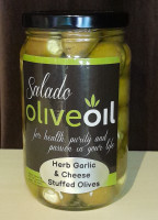 Herb Garlic & Cheese Stuffed Olives