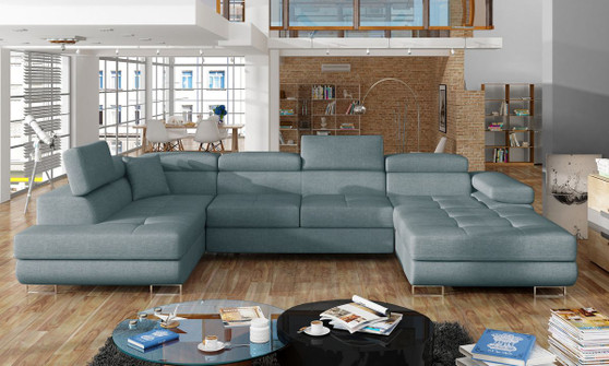 Chester U shaped sofa bed with storage C03