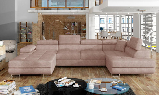 Chester U shaped sofa bed with storage O91