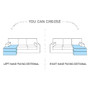 Salisbury U shaped sofa bed with storage S05/S11