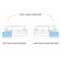 Chester U shaped sofa bed with storage B03/S33