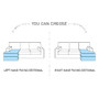 Chester U shaped sofa bed with storage K09/P05