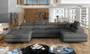 Chester U shaped sofa bed with storage I96