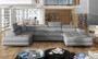 Chester U shaped sofa bed with storage C01