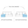 Chester U shaped sofa bed with storage O91