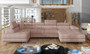 Chester U shaped sofa bed with storage O91