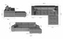 Canterbury corner sofa bed with storage S14/S17