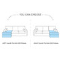 Canterbury corner sofa bed with storage S14/S17