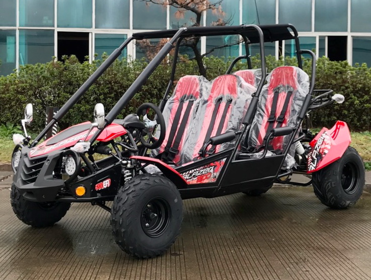 TrailMaster Blazer4 200EX Go-Kart (EFI) (TM-BLAZER4200EX) Red, go kart 4 seater