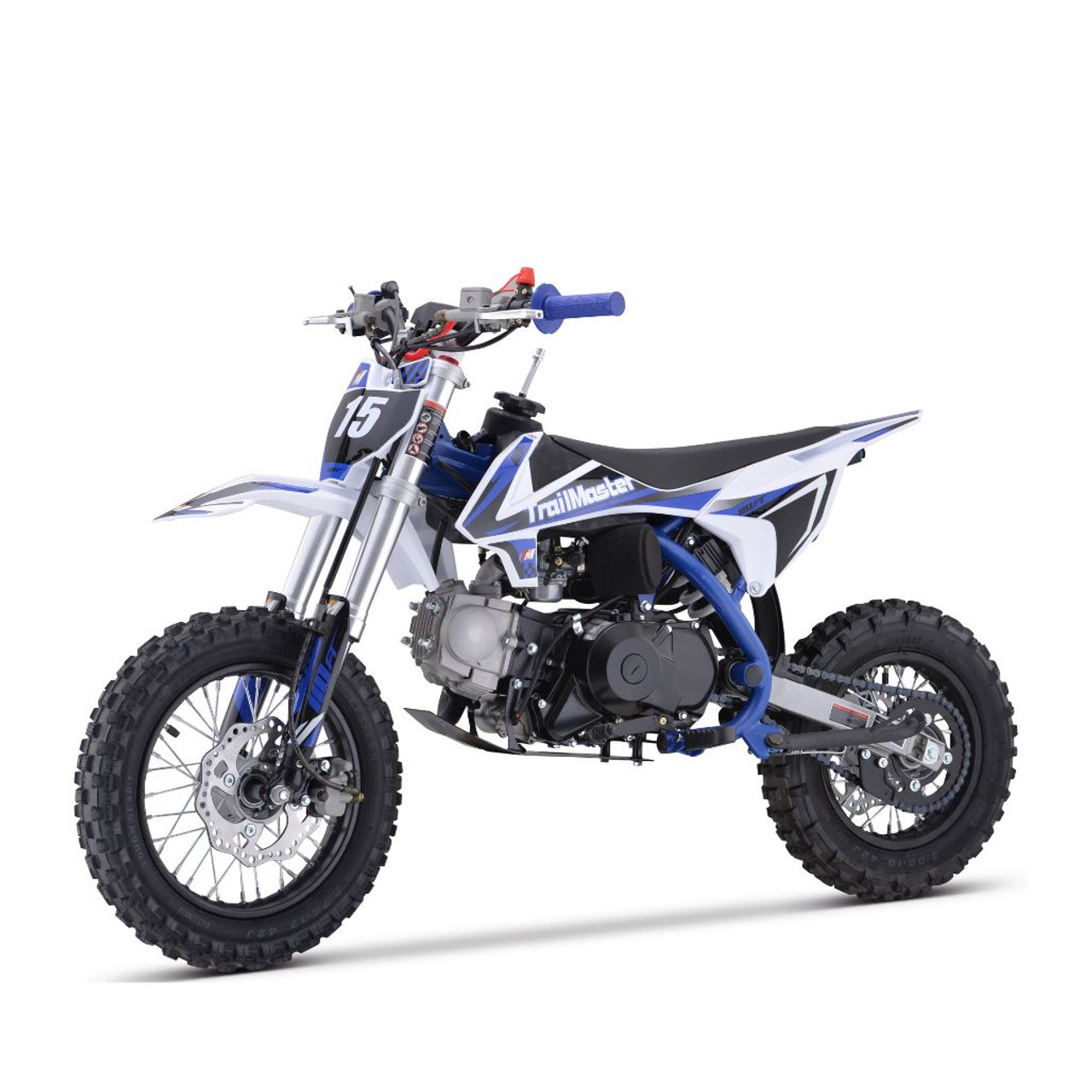 TrailMaster 110cc Dirt Bike Semi-Auto, Electric Start (TM15-110) Blue