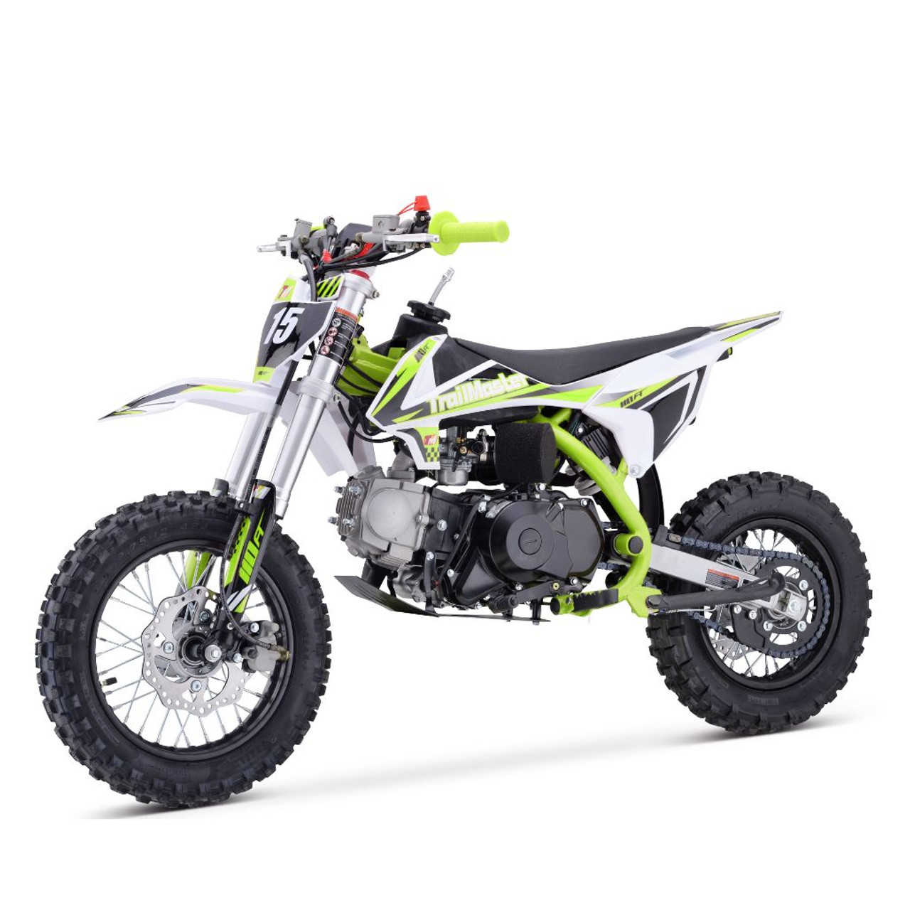 TrailMaster 110cc Dirt Bike Semi-Auto, Electric Start (TM15-110) Green