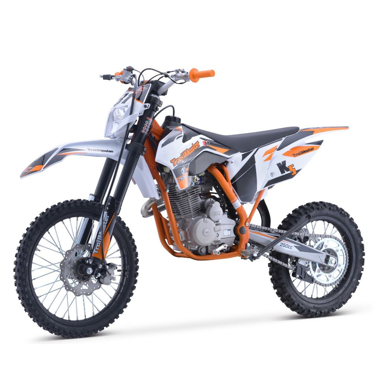 TrailMaster 250cc Dirt Bike, Manual Clutch, Electric Start (TM31-250) Orange