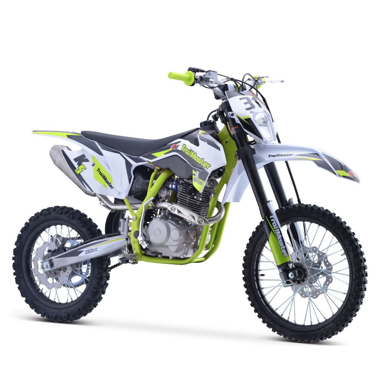 TrailMaster 250cc Dirt Bike, Manual Clutch, Electric Start (TM31-250) Green