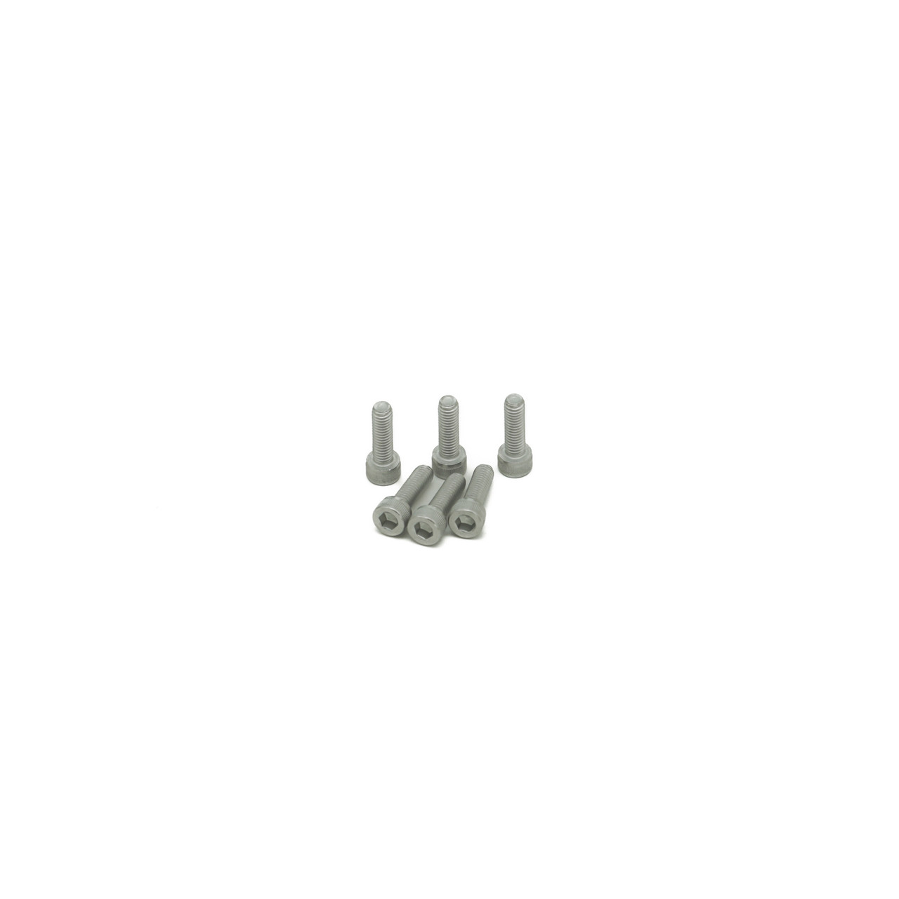 6mm x 20mm Stainless Steel Bolts, Allen Head, 6-pack (M6X20SS) on white backdrop.