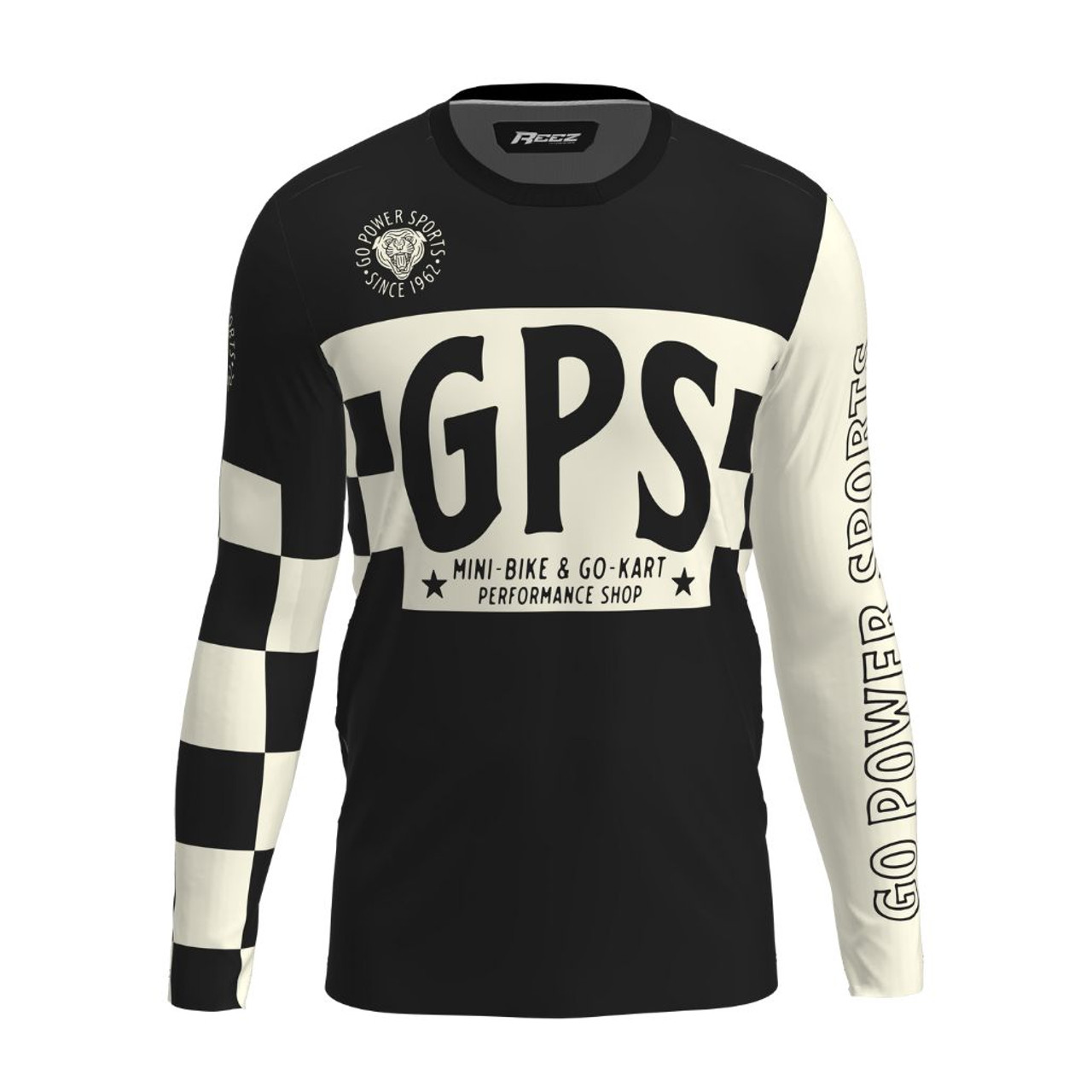 GPS Black & White Race Jersey (BWJERSEY) Front
