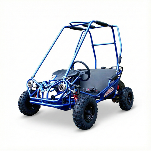 TrailMaster MINI XRS+ Go-Kart (TM-MINIXRS+) Blue Driver Front