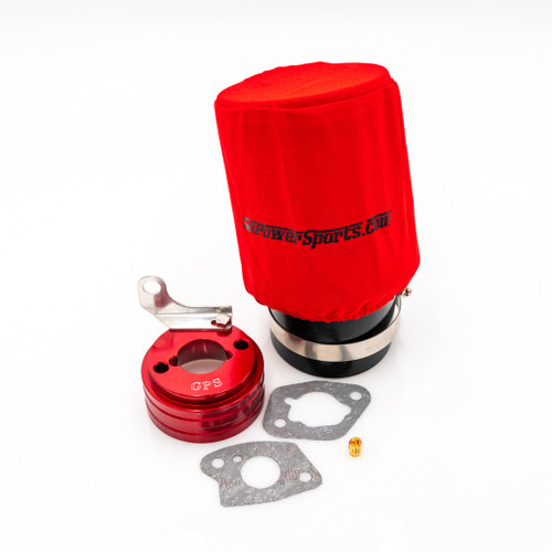 Stage 1 Performance Kit for 196cc/212cc Engines Red Filter and Red Adapter