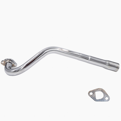 Header Pipe, 3 Stage Center Exit 196/212, Chrome (GPS-0020-CR)