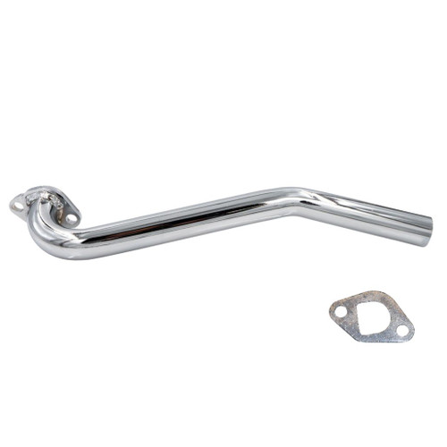 Header Pipe, Skinny Center Exit 196/212, Chrome (GPS-1001-CR)