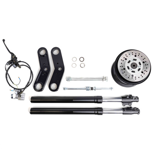 Silver Premium Front End Suspension Kit for the TrailMaster MB200 and Hurricane 200x Minibike (Silver)