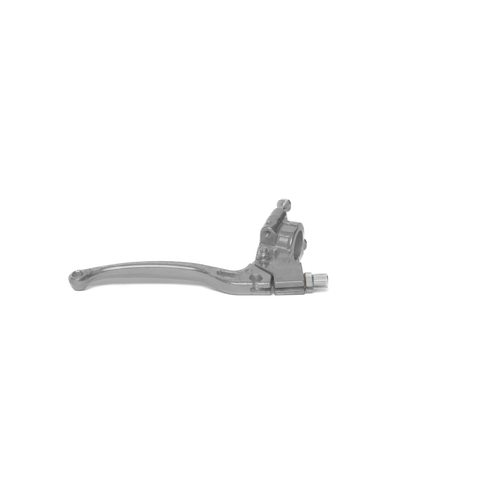 Clutch Lever, TM21/TM22/TM24/TM27/TM29 (06.08.0613) Silver dirt bike brake lever, side view