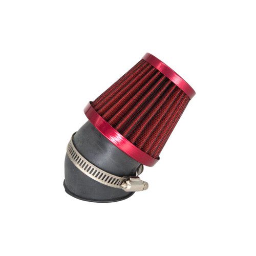 48mm High-Flow Angled Air Filter - Red (45-Degree Bend) (48FILTER-RED)