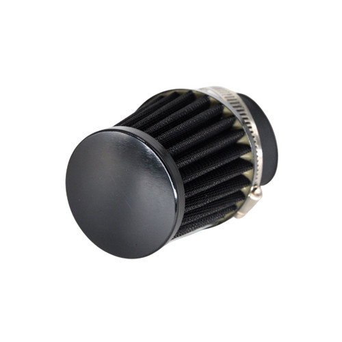 48mm High-Flow Angled Air Filter - Black (45-Degree Bend) (48FILTER45DEG-BLACK)