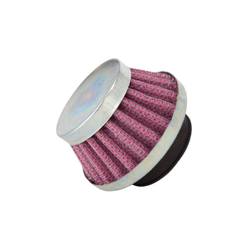 42mm High-Flow Straight Air Filter - Chrome/Red (42FILTER-RED)