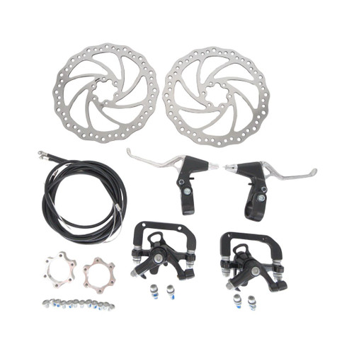 Phatmoto® Complete Front & Rear Mechanical Disc Brake Kit (180mm) (PHATMOTOBRAKEKIT)