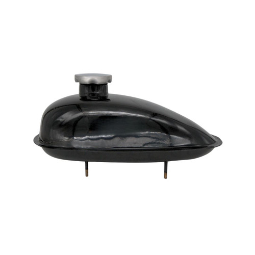 2L "Whizzer" Style Teardrop Gas Tank (Black) - Motorized Bicycle Fitment (WHIZZER)