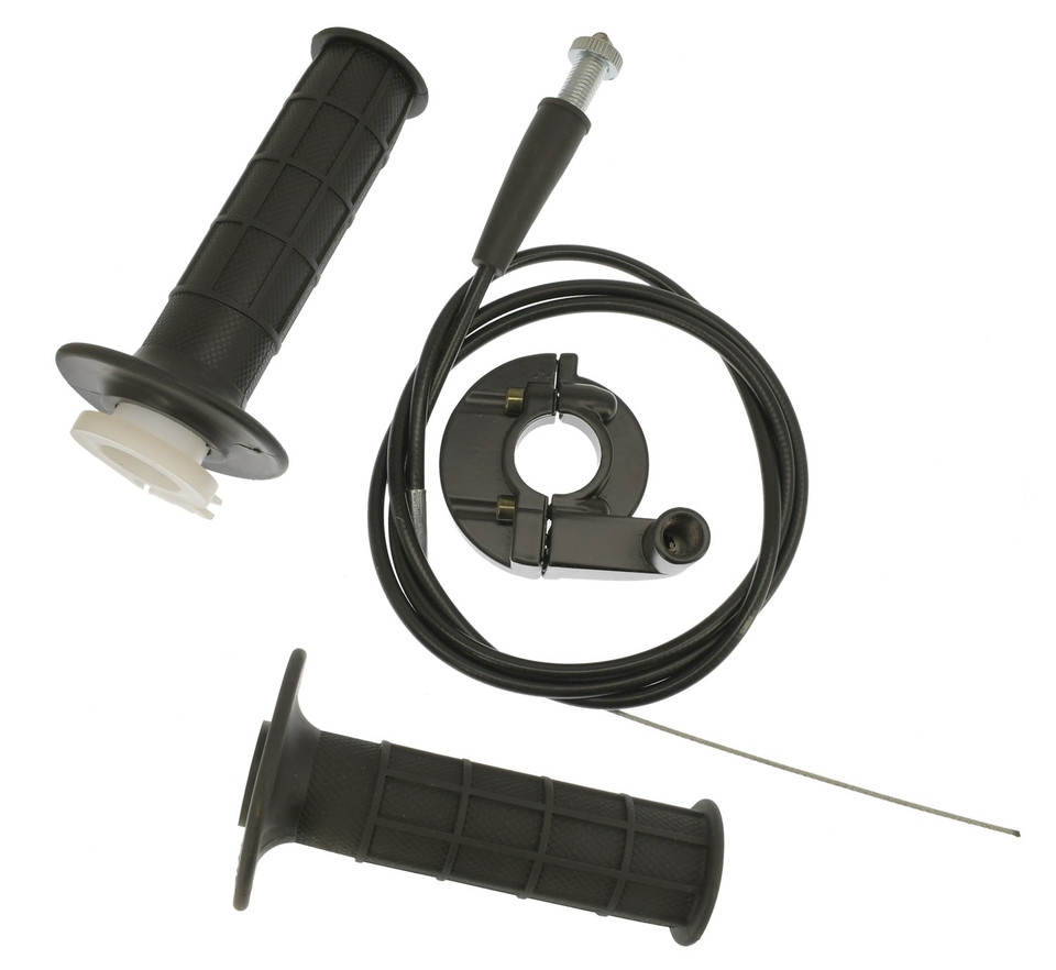 Superior Dixie 68-3AT-M Twist Throttle Grip Set - Chrome, Fits 7/8" Handlebar, 4.5" Long