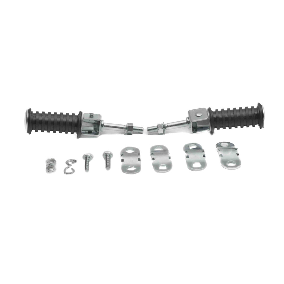 Fold Up Mini Bike Foot Pegs with Universal Clamps