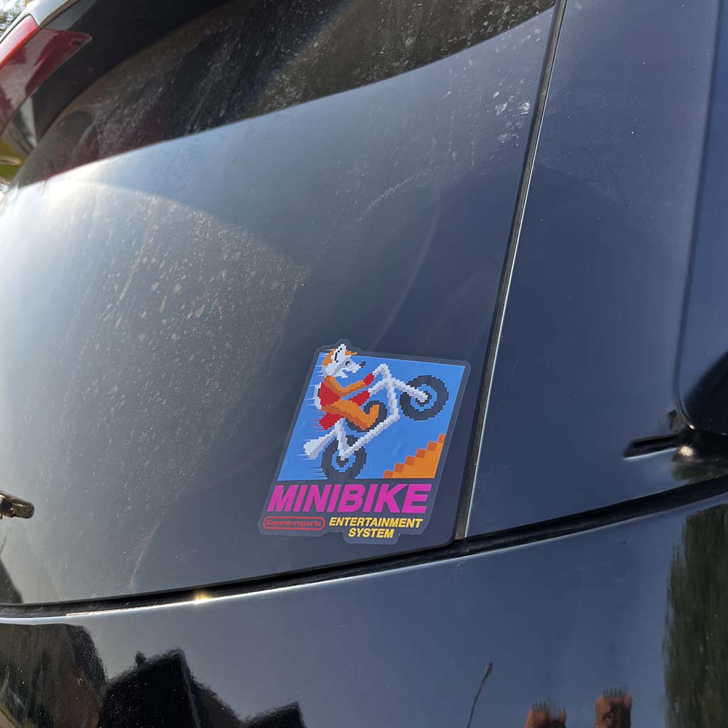 8Bit, Static Cling (8BIT-CLING) on a car window