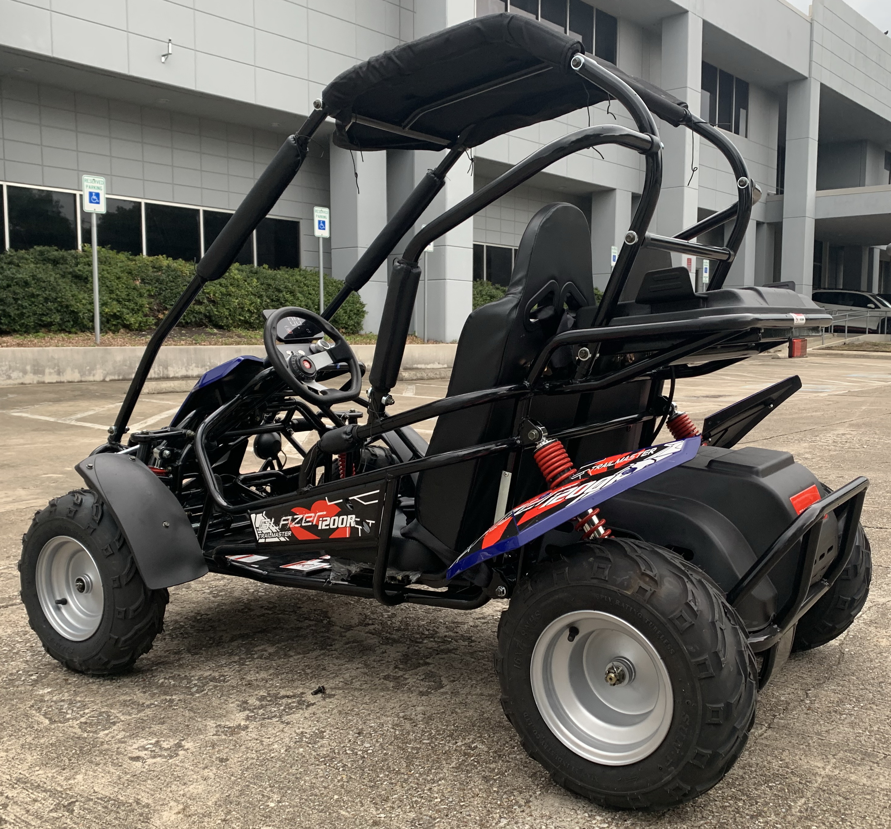 The all new TrailMaster Blazer i200R Electric Mid-Sized Go-Kart for kids, teens, and young adults.